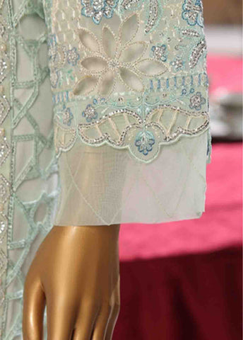 Bin Saeed Fabric - RTS-015 B- 3 Piece Embroidered Organza