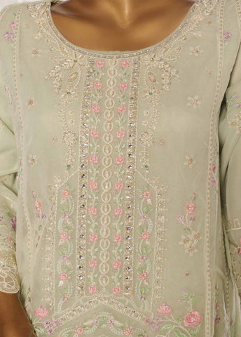 Bin Saeed Fabric - RTS-015 F- 3 Piece Organza Stitched Suit