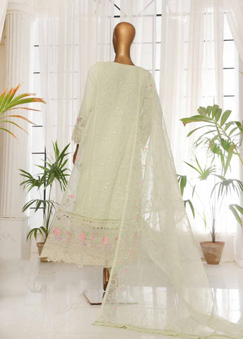 Bin Saeed Fabric - RTS-015 F- 3 Piece Organza Stitched Suit