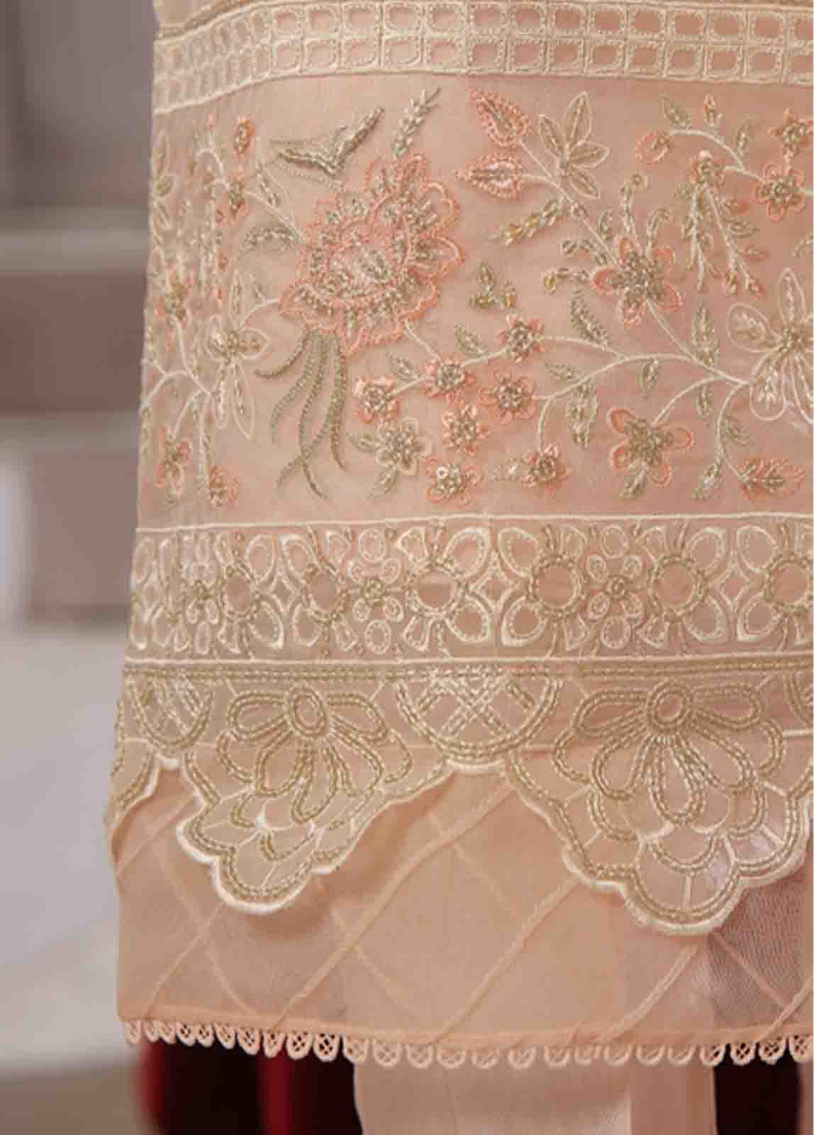 Bin Saeed Fabric - RTS-016- 3 Piece Embroidered Organza