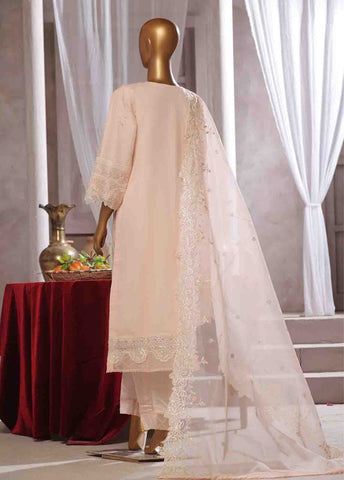 Bin Saeed Fabric - RTS-016- 3 Piece Embroidered Organza