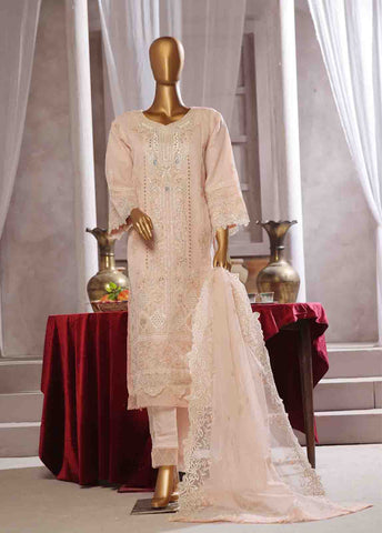 Bin Saeed Fabric - RTS-016- 3 Piece Embroidered Organza