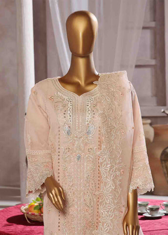 Bin Saeed Fabric - RTS-016- 3 Piece Embroidered Organza