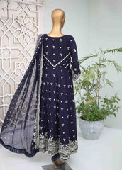 RTSC-001 A- 3 Piece Embroidered Chiffon Frock