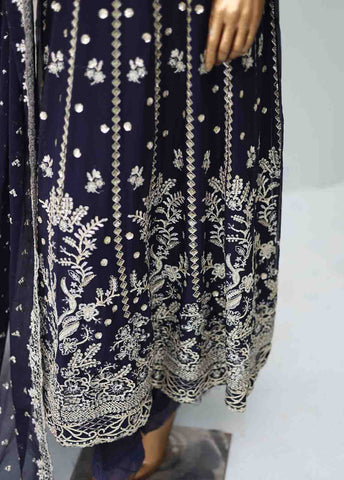 Bin Saeed Fabric - RTSC-001 A- 3 Piece Embroidered Chiffon Frock