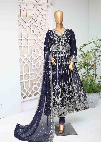 Bin Saeed Fabric - RTSC-001 A- 3 Piece Embroidered Chiffon Frock