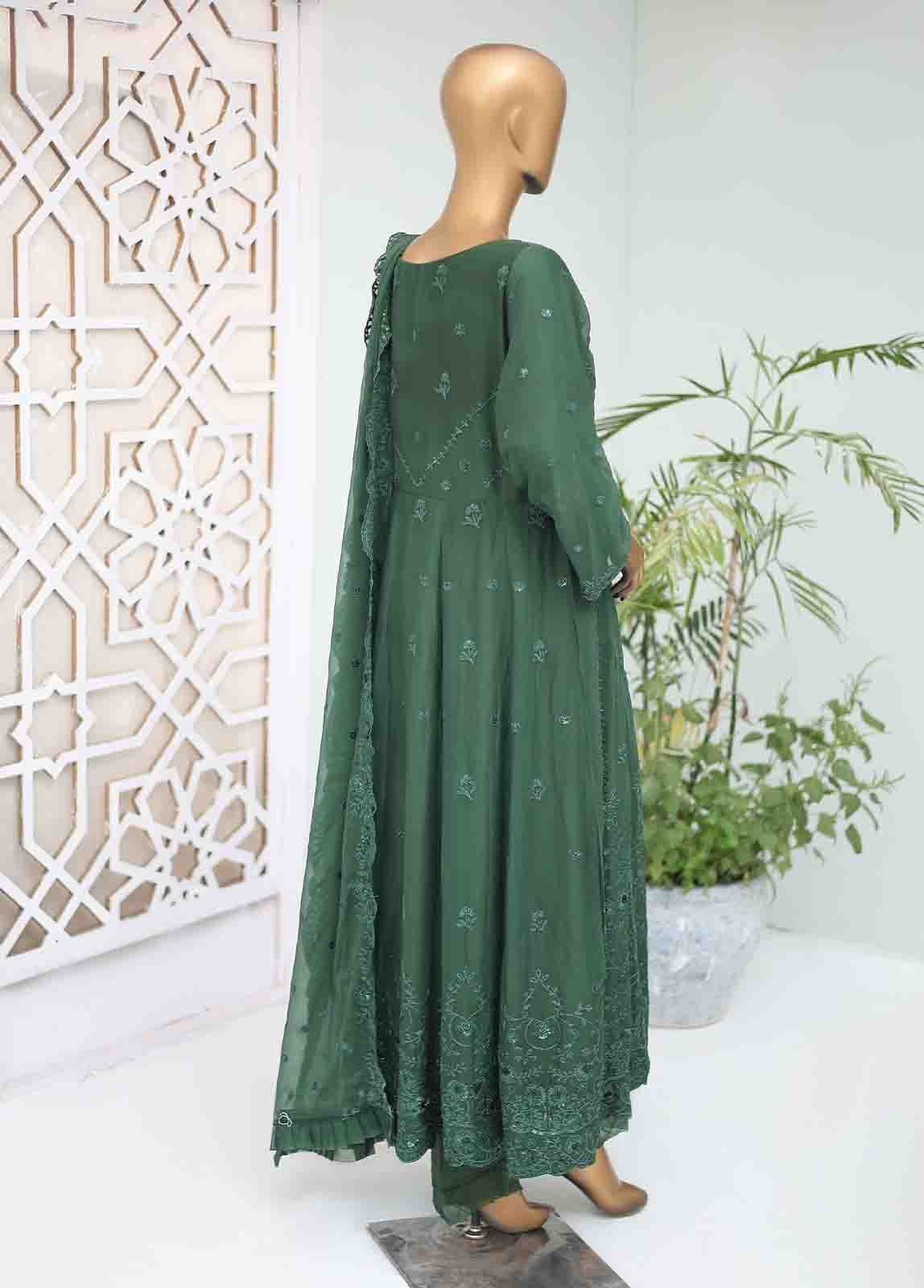 Bin Saeed Fabric - RTSC-002 - 3 Piece Embroidered Chiffon Frock