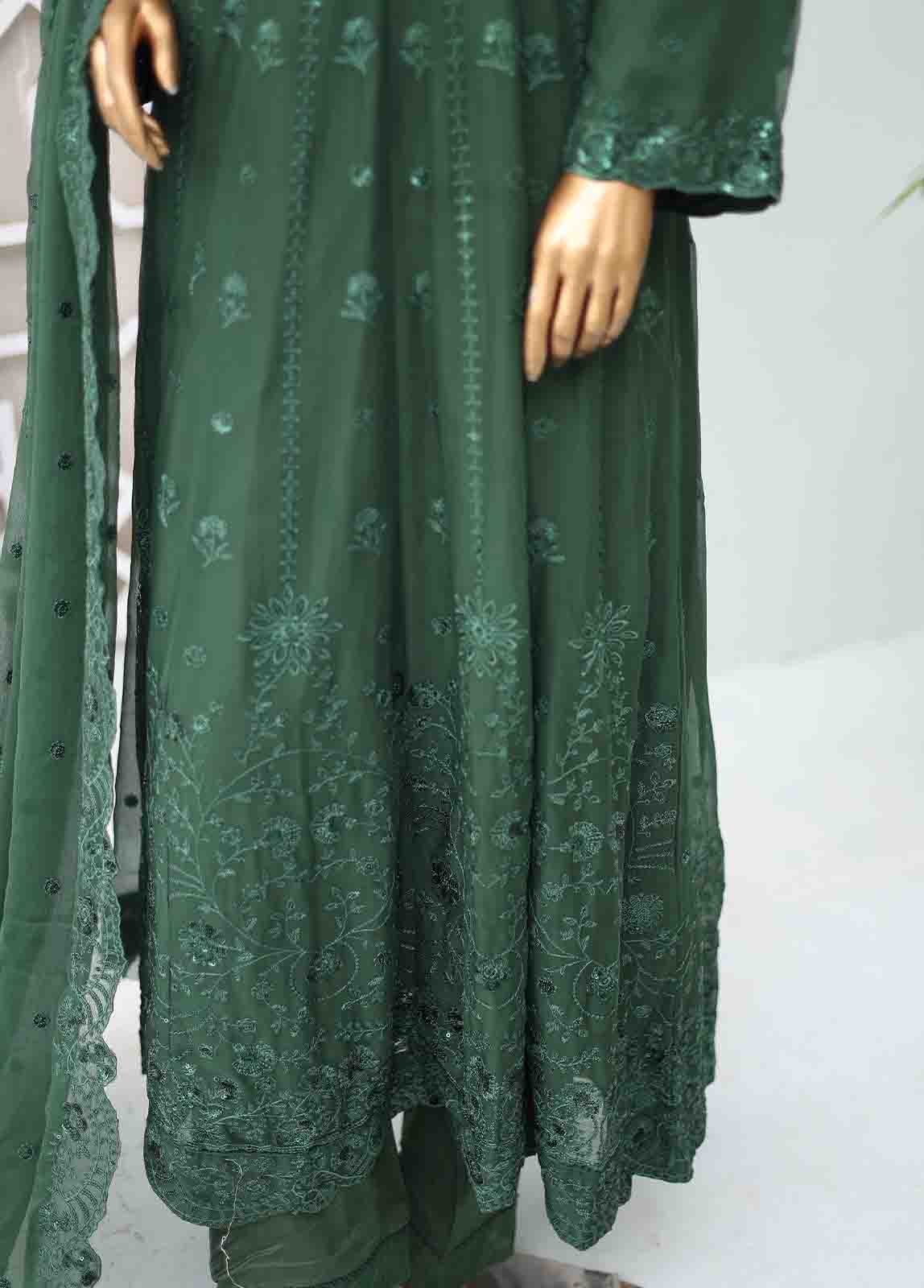 Bin Saeed Fabric - RTSC-002 - 3 Piece Embroidered Chiffon Frock