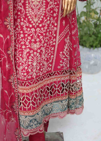 Bin Saeed Fabric - RTSC-003- 3 Piece Embroidered Chiffon Frock