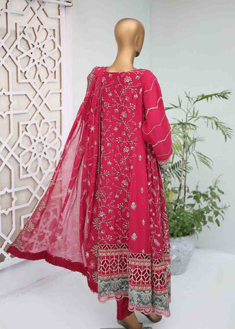 Bin Saeed Fabric - RTSC-003- 3 Piece Embroidered Chiffon Frock