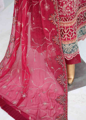 Bin Saeed Fabric - RTSC-003- 3 Piece Embroidered Chiffon Frock