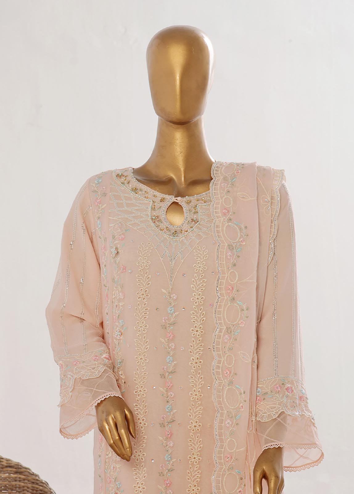 RTSC-006 H- 3 Piece Chiffon Stitched Suit