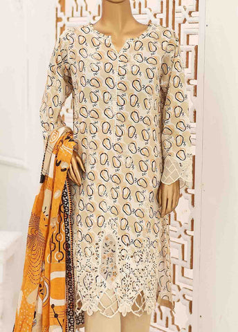 Bin Saeed Fabric - SEMB-0200- 3 Piece Cotton Embroidered Suit