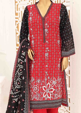 Bin Saeed Fabric - SEMB-033- 3 Piece Cotton Embroidered Suit