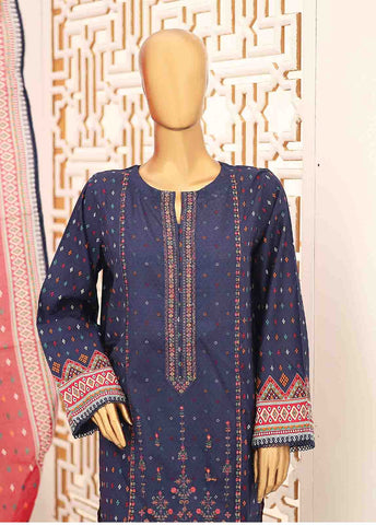 Bin Saeed Fabric - SEMB-038- 3 Piece Cotton Embroidered Suit