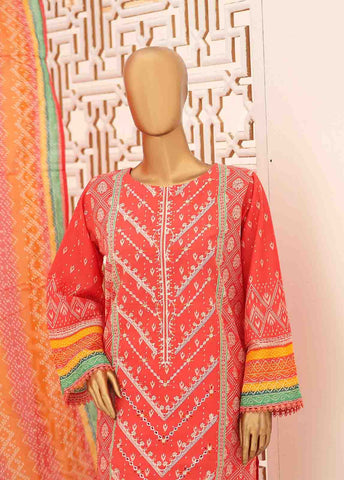 Bin Saeed Fabric - SEMB-040- 3 Piece Cotton Embroidered Suit