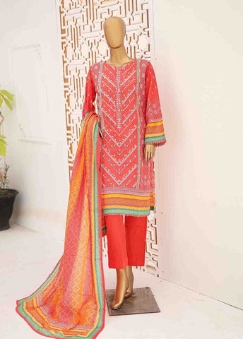 Bin Saeed Fabric - SEMB-040- 3 Piece Cotton Embroidered Suit