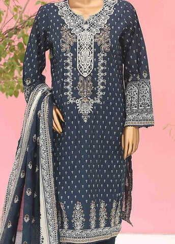 Bin Saeed Fabric - SEMB-041- 3 Piece Cotton Embroidered Suit