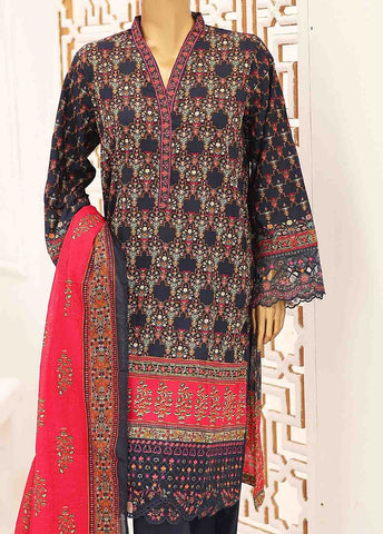 Bin Saeed Fabric - SEMB-042- 3 Piece Cotton Embroidered Suit