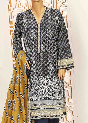 Bin Saeed Fabric - SEMB-049-3 Piece Cotton Embroidered Suit
