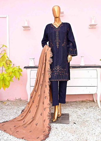 Bin Saeed Fabric - SFB-006-3 Piece Linen Embroidered collection
