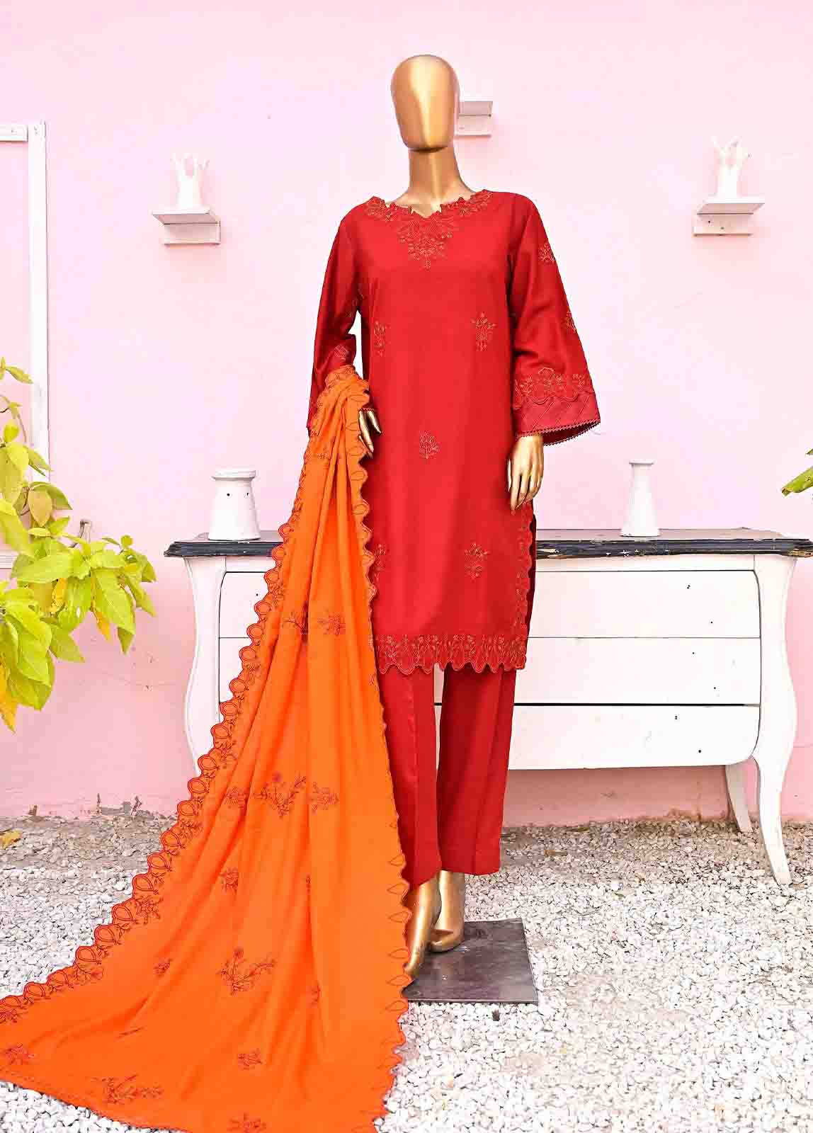 SFB-007-3 Piece Linen Embroidered collection