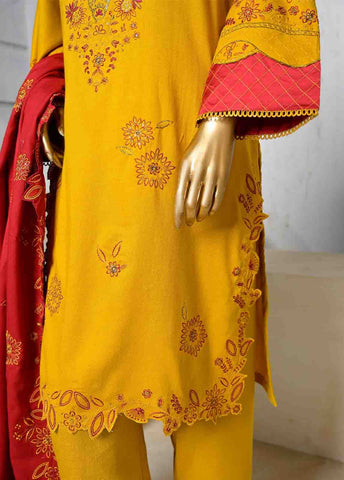 Bin Saeed Fabric - SFB-008-3 Piece Linen Embroidered collection