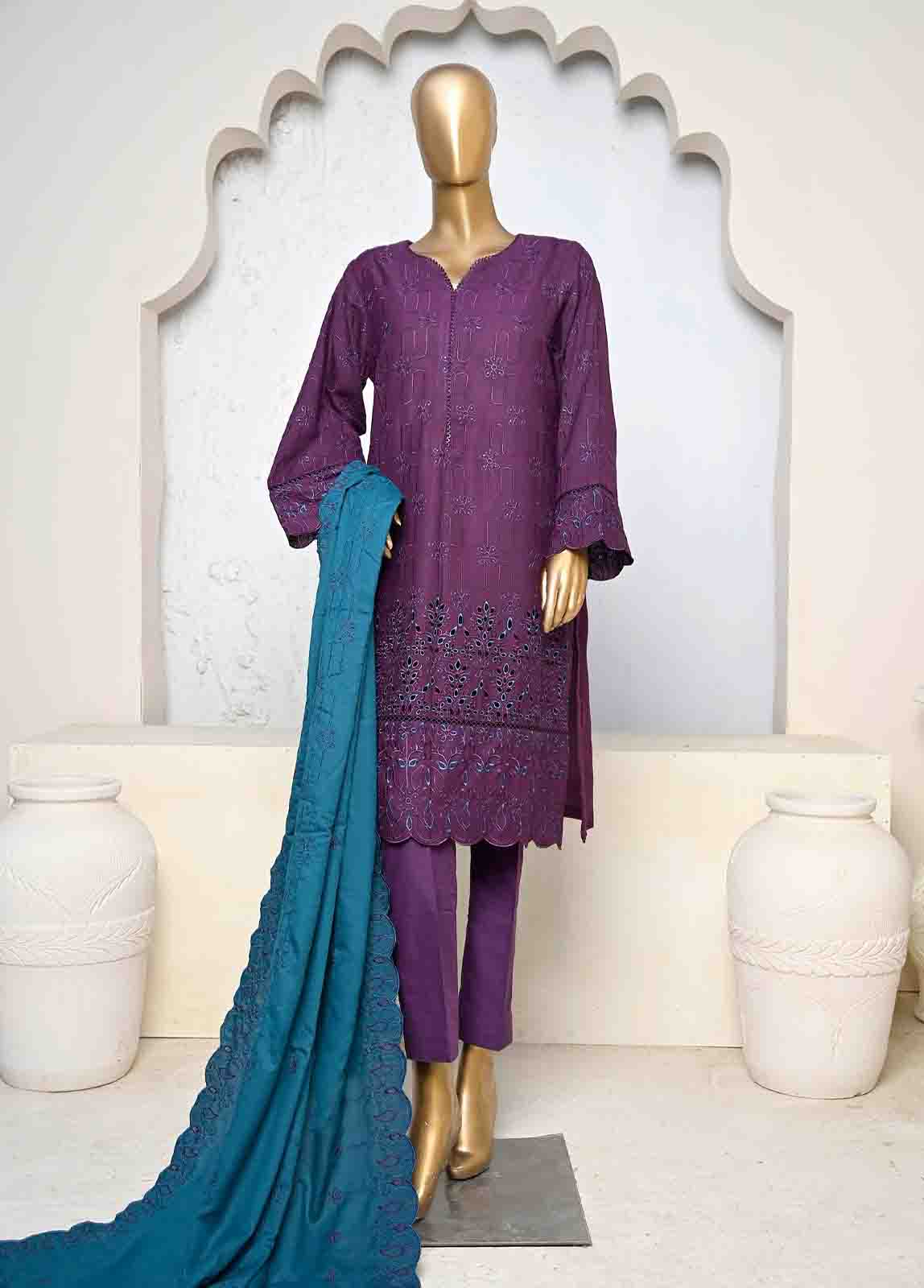 SFB-009-3 Piece Linen Embroidered collection