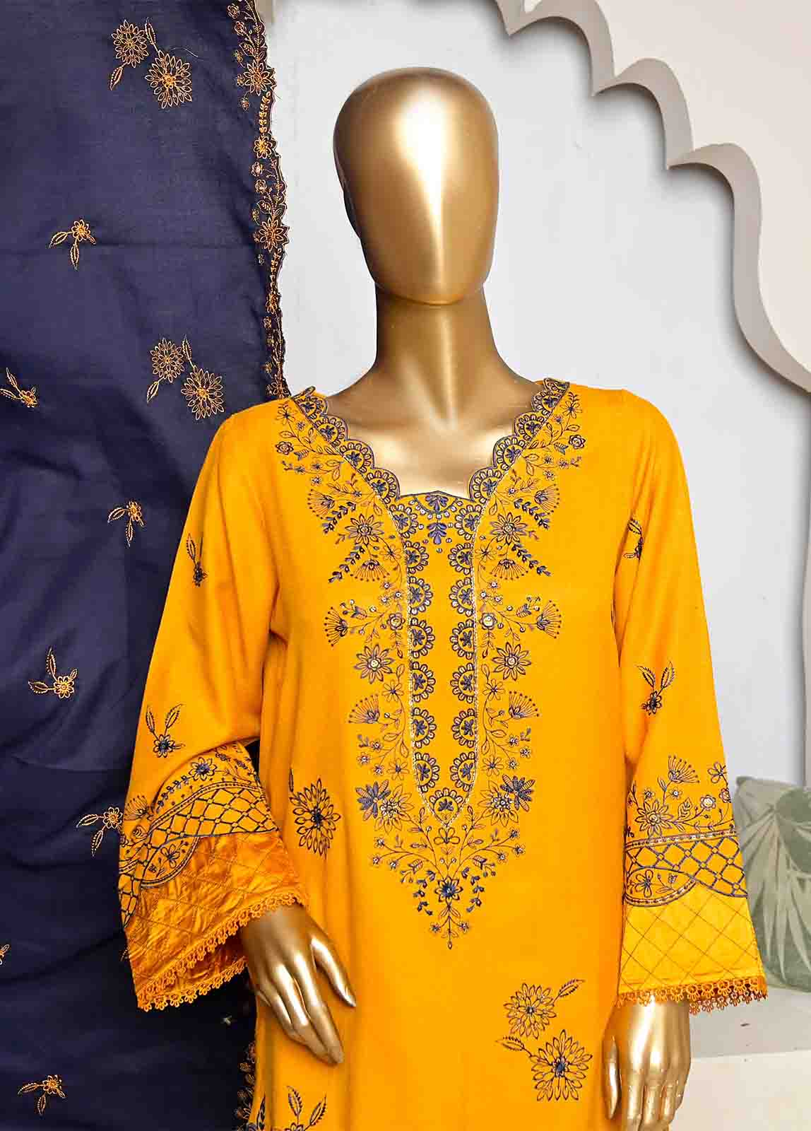SFB-013-3 Piece Linen Embroidered collection