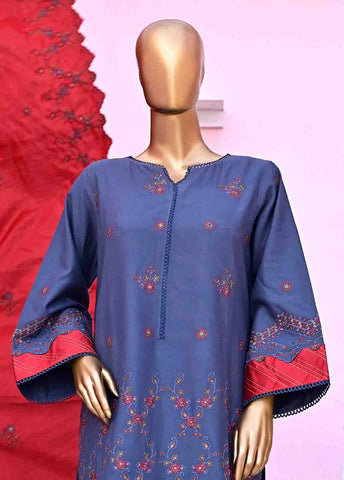 Bin Saeed Fabric - SFB-014-3 Piece Linen Embroidered collection
