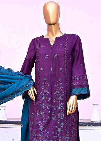 Bin Saeed Fabric - SFB-015-3 Piece Linen Embroidered Parinaz collection