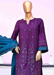 SFB-015-3 Piece Linen Embroidered Parinaz collection