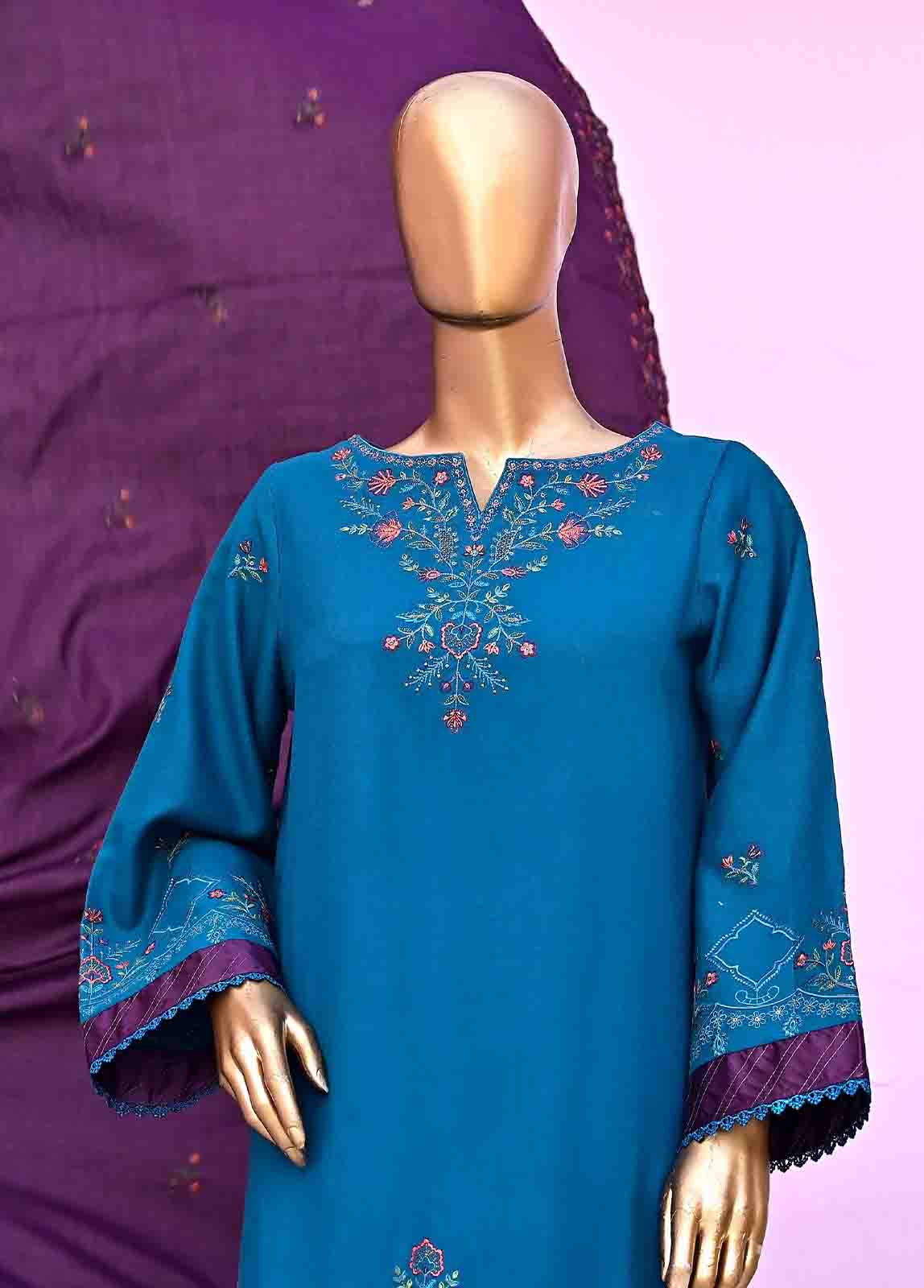SFB-016-3 Piece Linen Embroidered collection