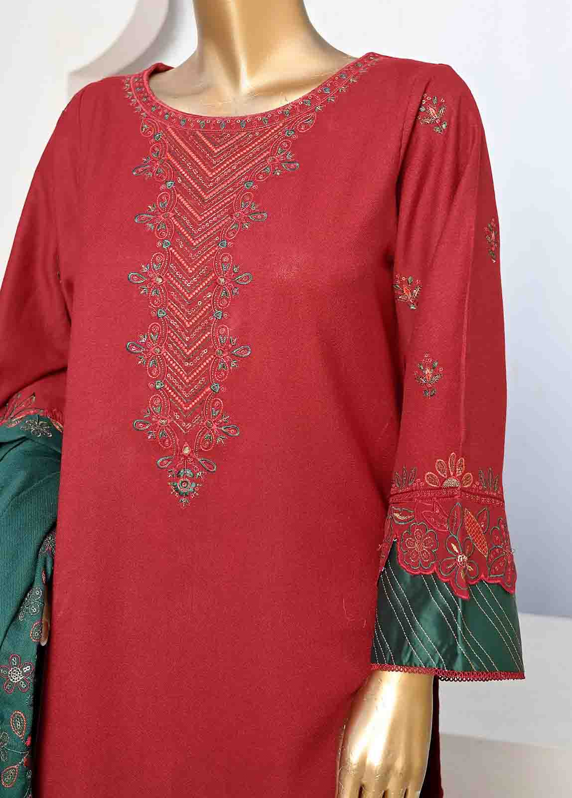 Bin Saeed Fabric - SFB-018-3 Piece Linen Embroidered collection