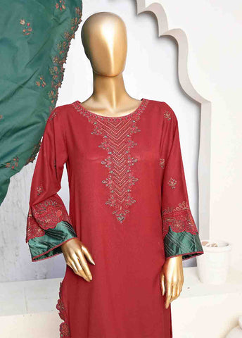 Bin Saeed Fabric - SFB-018-3 Piece Linen Embroidered collection
