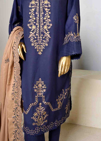 Bin Saeed Fabric - SFB-020-3 Piece Linen Embroidered collection