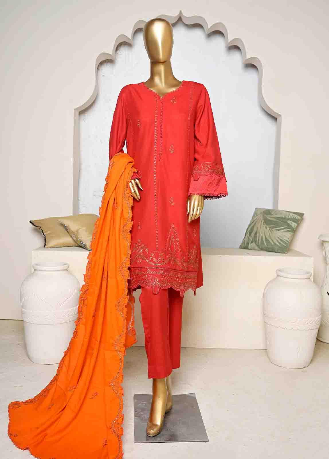 SFB-021-3 Piece Linen Embroidered collection