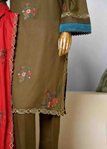 Bin Saeed Fabric - SFB-022-3 Piece Linen Embroidered collection