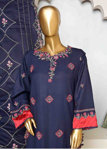 Bin Saeed Fabric - SFB-023-3 Piece Linen Embroidered collection