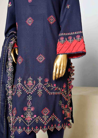 Bin Saeed Fabric - SFB-023-3 Piece Linen Embroidered collection