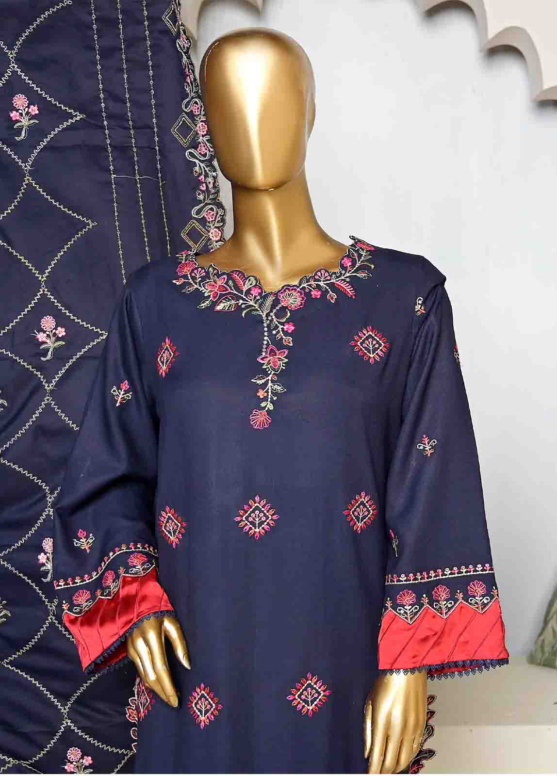 SFB-023-3 Piece Linen Embroidered collection