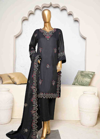 Bin Saeed Fabric - SFB-024-3 Piece Linen Embroidered collection
