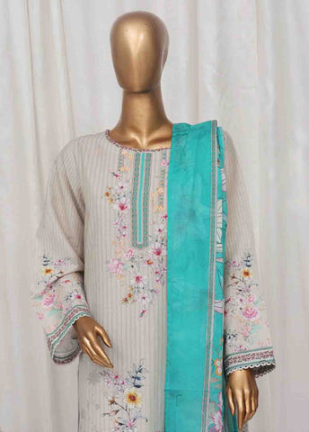 Bin Saeed Fabric - SM-001- 3 Piece Printed Stitched Suit