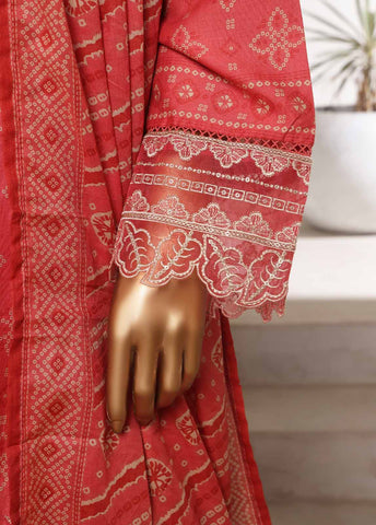 Bin Saeed Fabric - SM-0107-EMBC-3 Piece Chikankari Stitched Suit