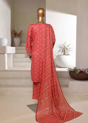 SM-0107-EMBC-3 Piece Chikankari Stitched Suit