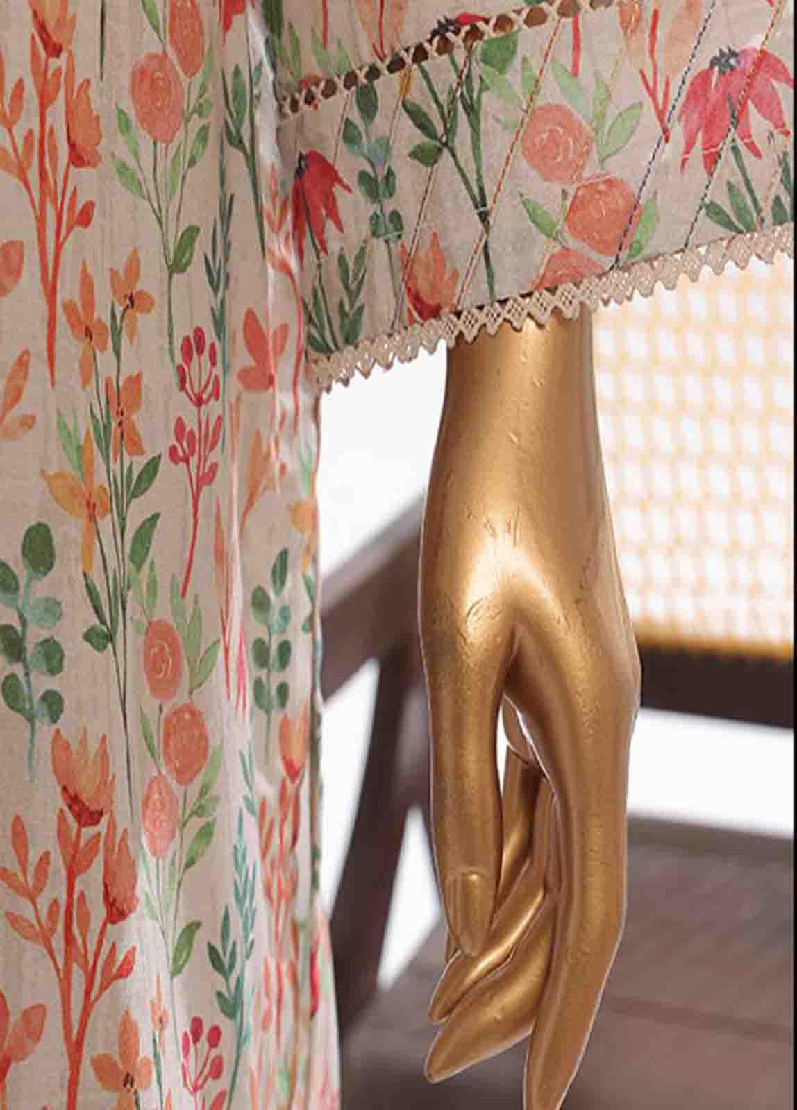 Bin Saeed Fabric - SM-0107- 3 Piece Printed Stitched Suit