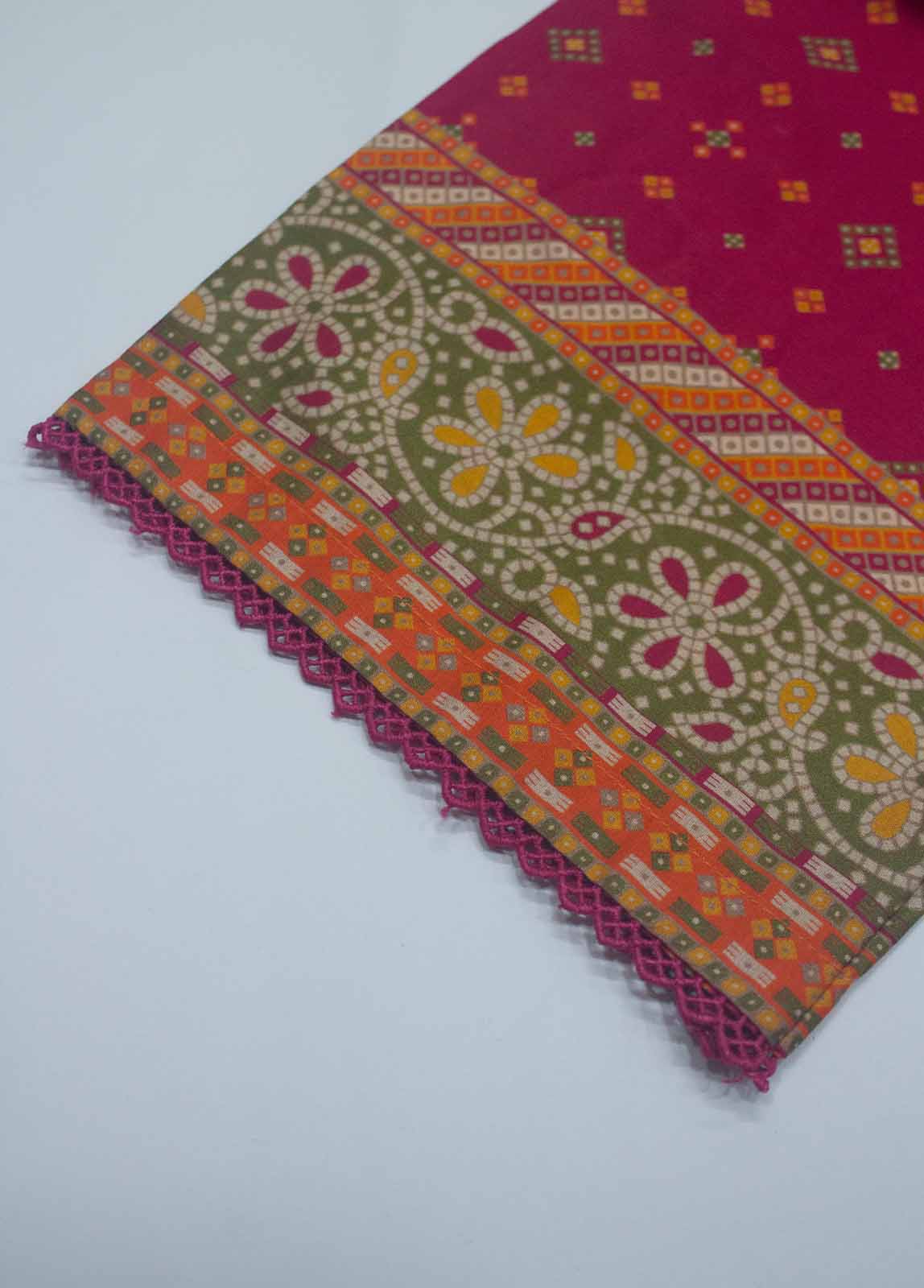 Bin Saeed Fabric - SM-0110-PR- 3 Piece Printed Stitched Suit