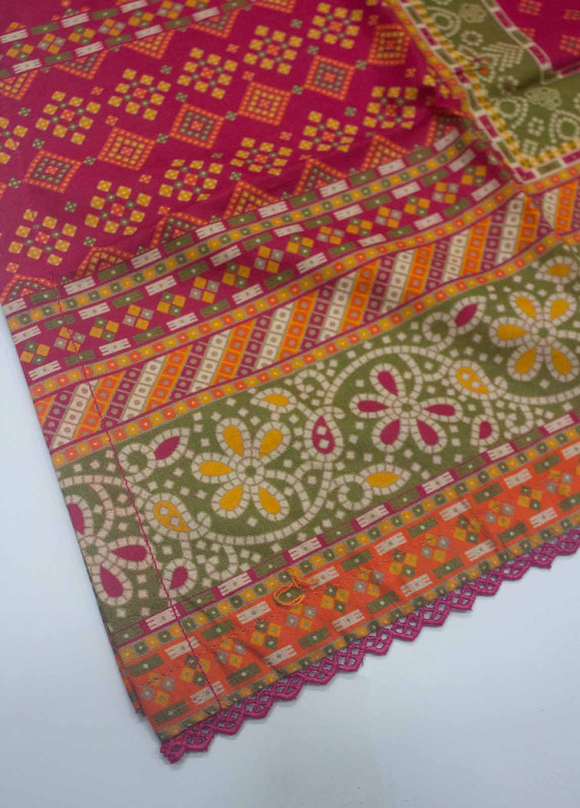 Bin Saeed Fabric - SM-0110-PR- 3 Piece Printed Stitched Suit