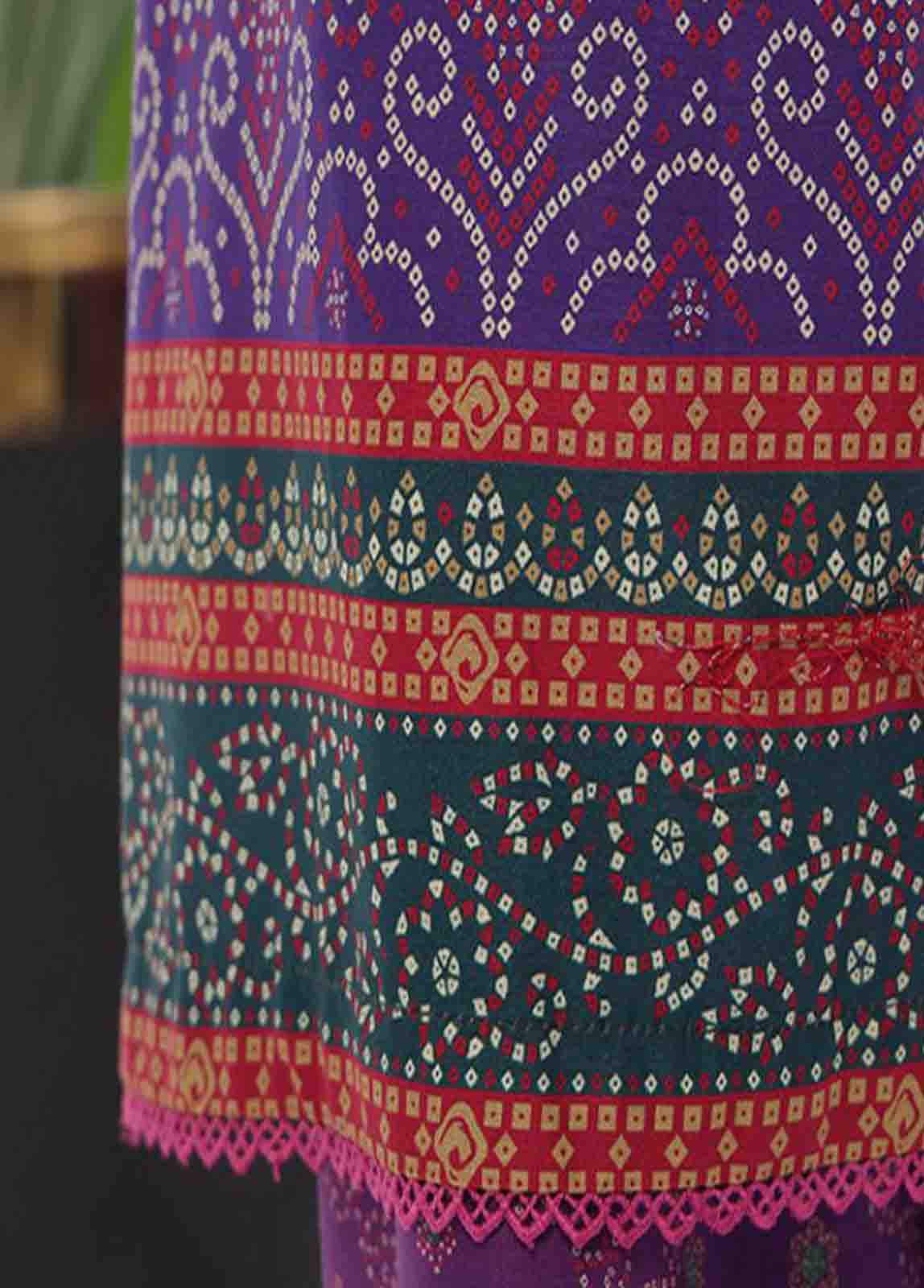 Bin Saeed Fabric - SM-0121- 3 Piece Printed Stitched Suit