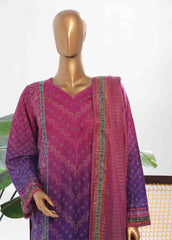 SM-0121- 3 Piece Printed Stitched Suit